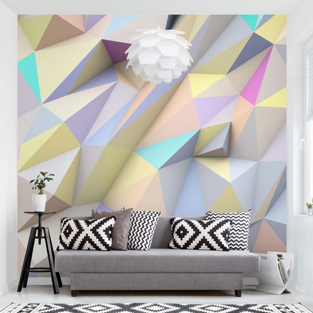 Wallpapers Geometric Pastel Triangles In 3D