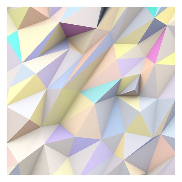 Wallpaper - Geometric Pastel Triangles In 3D