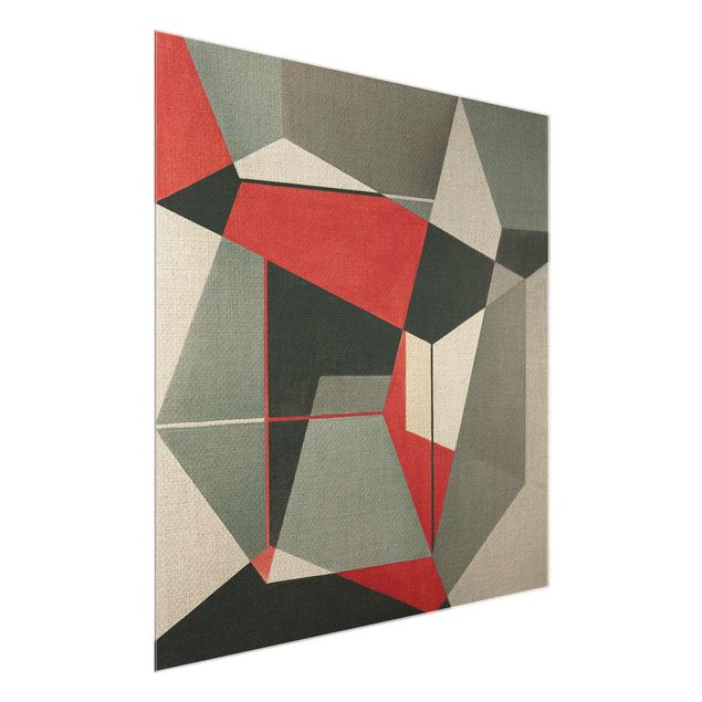 Glass print - Geometrical Fox