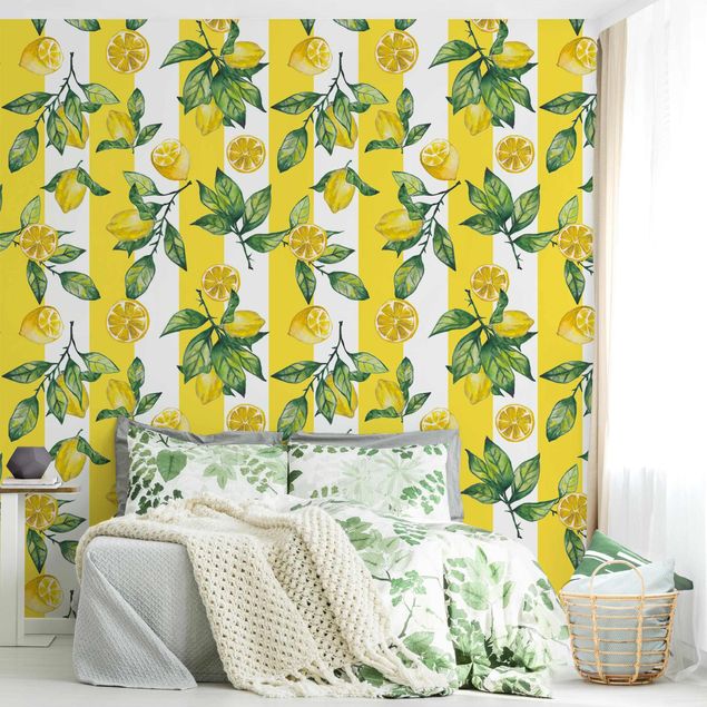 Wallpaper - Striped Lemons