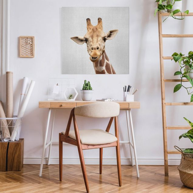 Canvas print - Giraffe Gundel - Square 1:1