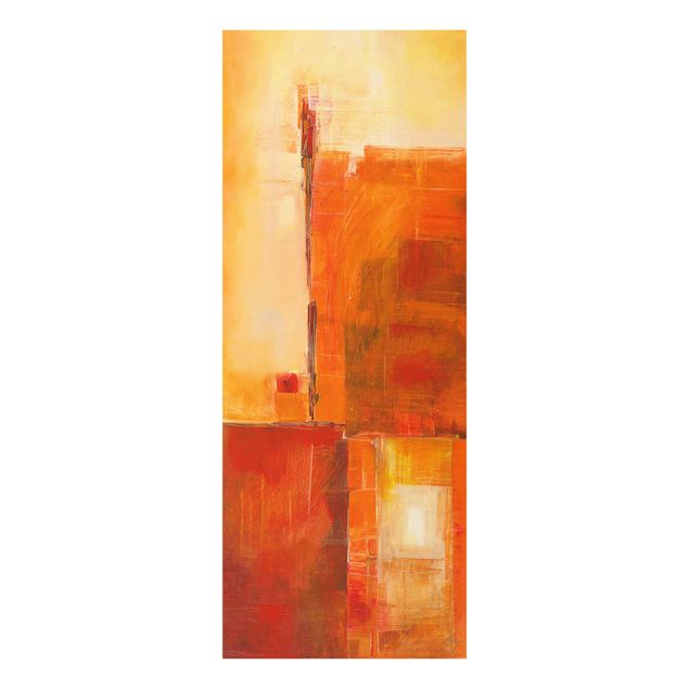 Glass print - Petra Schüßler - Abstract Orange Brown