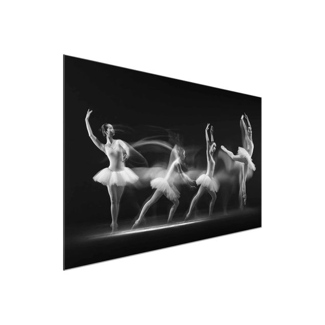 Glass print - Ballerina Art Wave