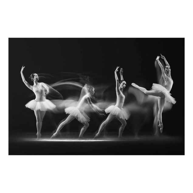 Glass print - Ballerina Art Wave