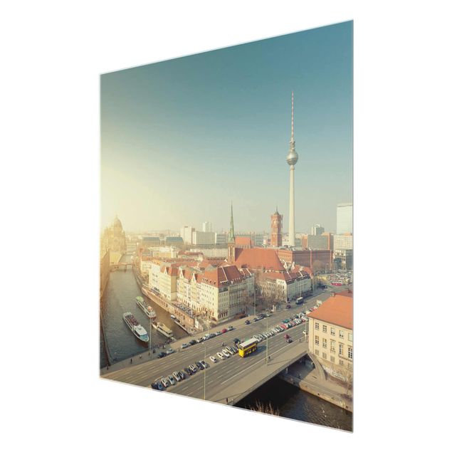 Glass print - Berlin In The Morning