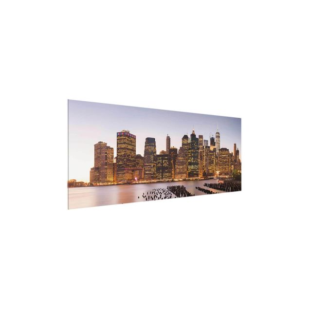 Glass print - View Of Manhattan Skyline
