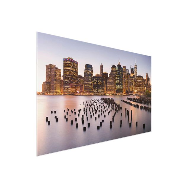 Glass print - View Of Manhattan Skyline