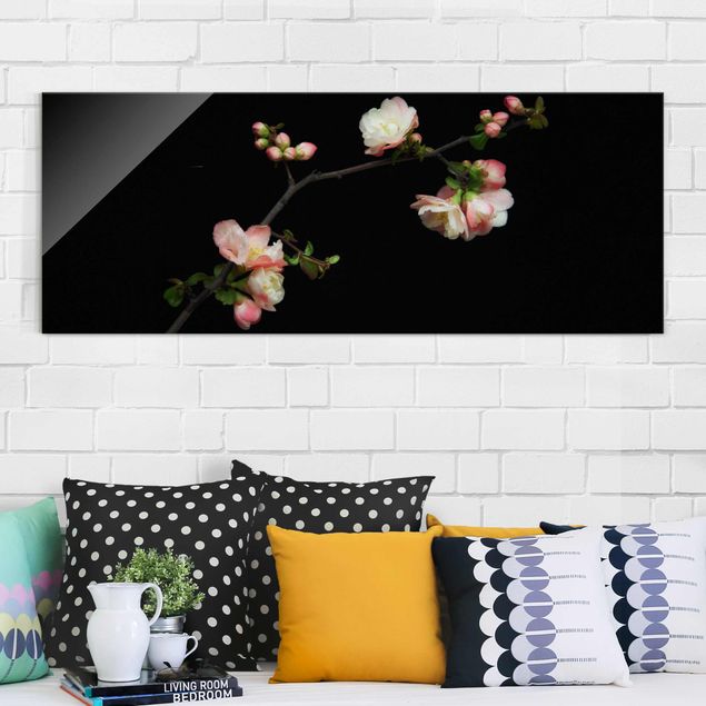 Glas Magnetboard Blossoming Branch Apple Tree