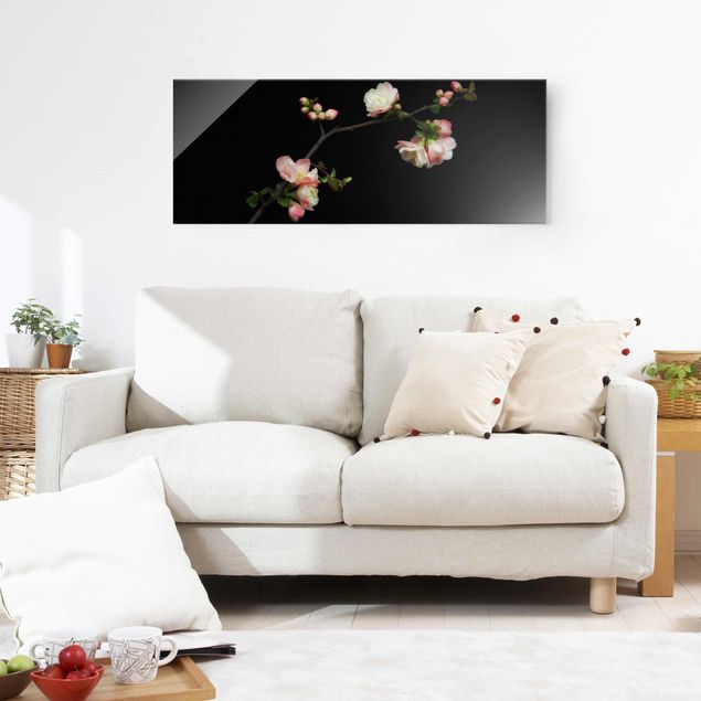 Glass print - Blossoming Branch Apple Tree