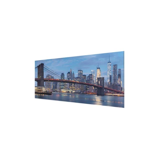 Glass print - Brooklyn Bridge Manhattan New York