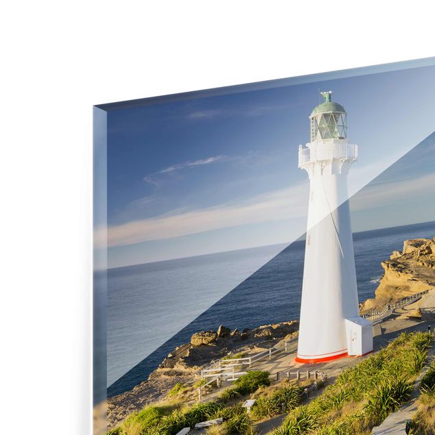 Glass print - Castle Point Lighthouse New Zealand