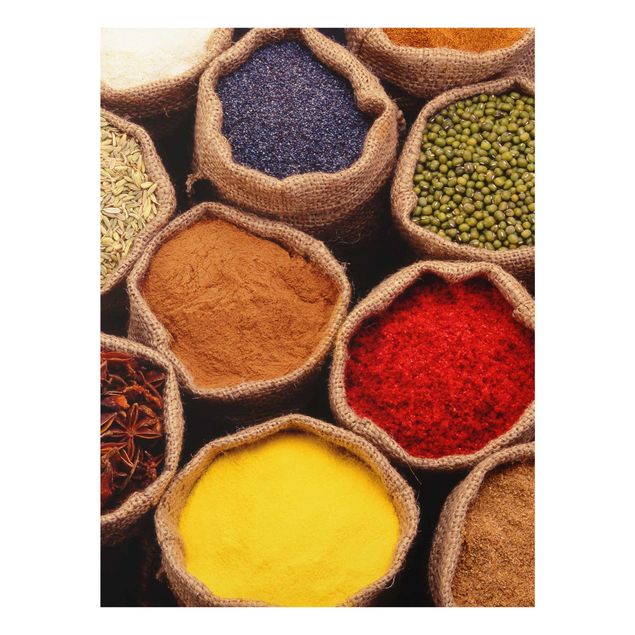 Glass print - Colourful Spices
