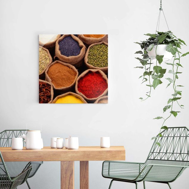 Glass print - Colourful Spices