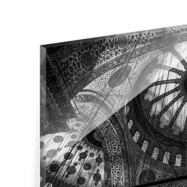 Glass print - The Domes Of The Blue Mosque