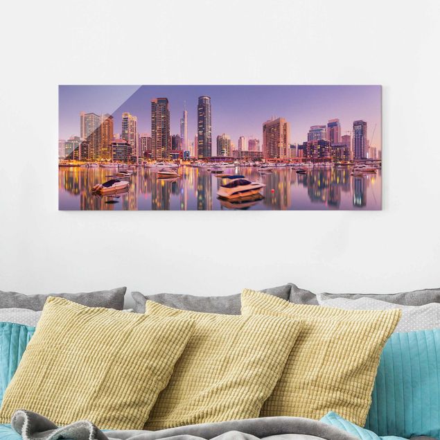 Glass print - Dubai Skyline And Marina