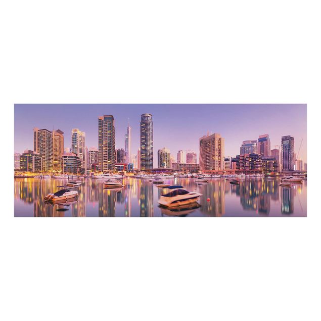 Glass print - Dubai Skyline And Marina