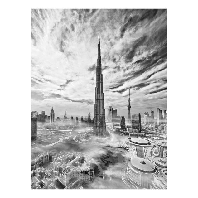 Glass print - Dubai Super Skyline