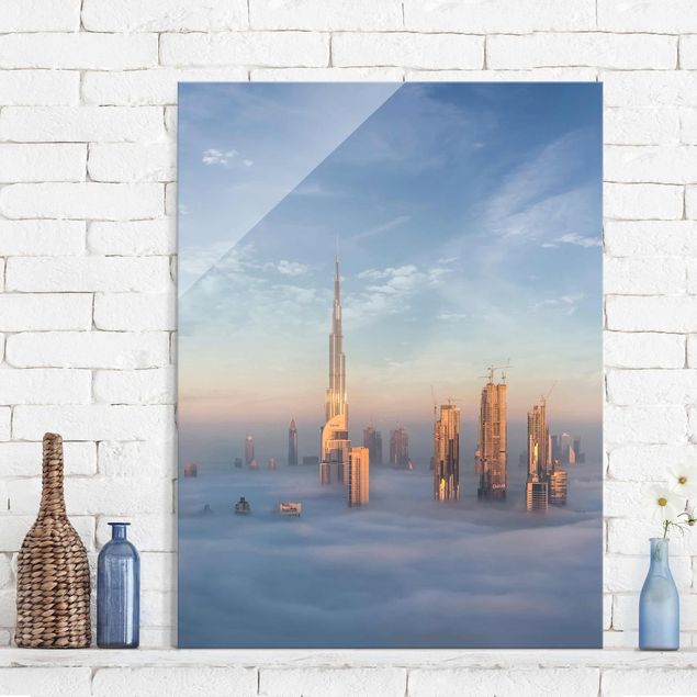 Glas Magnettafel Dubai Above The Clouds