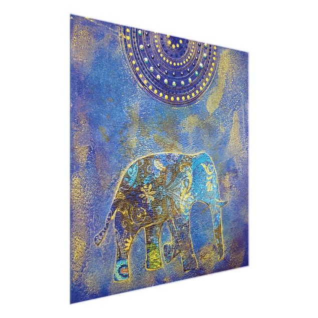 Glass print - Elephant In Marrakech