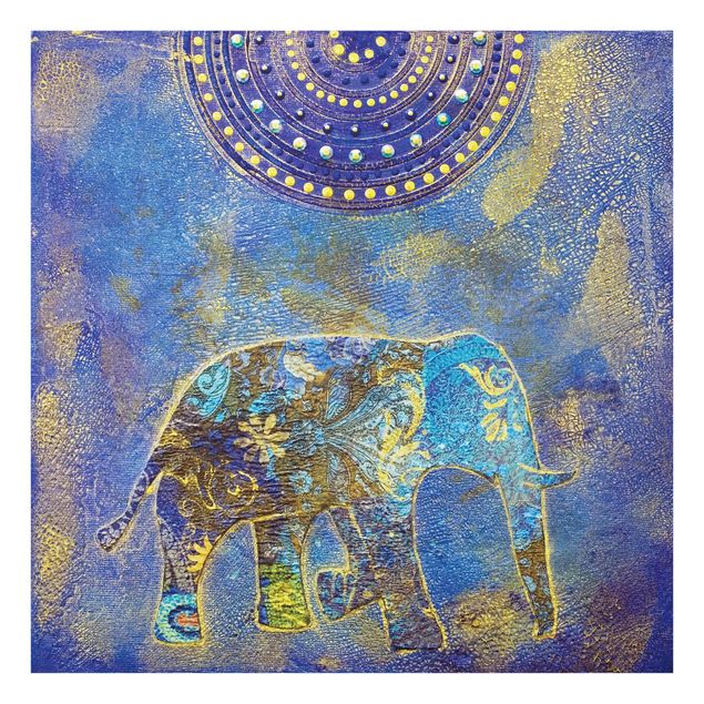 Glass print - Elephant In Marrakech