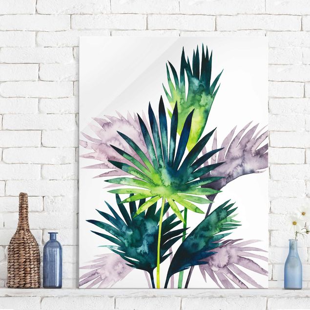 Glas Magnettafel Exotic Foliage - Fan Palm