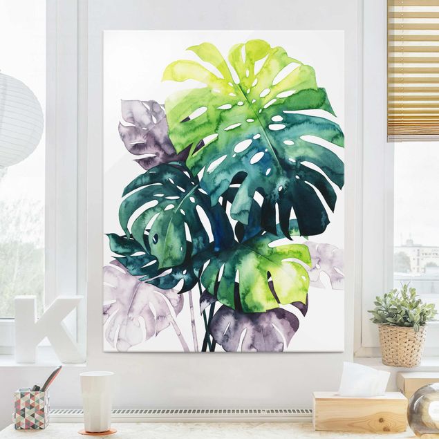 Glass print - Exotic Foliage - Monstera