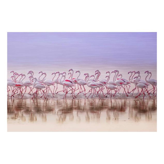 Glass print - Flamingo Party
