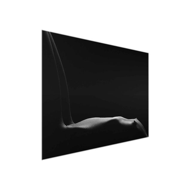 Glass print - Nude in the Dark