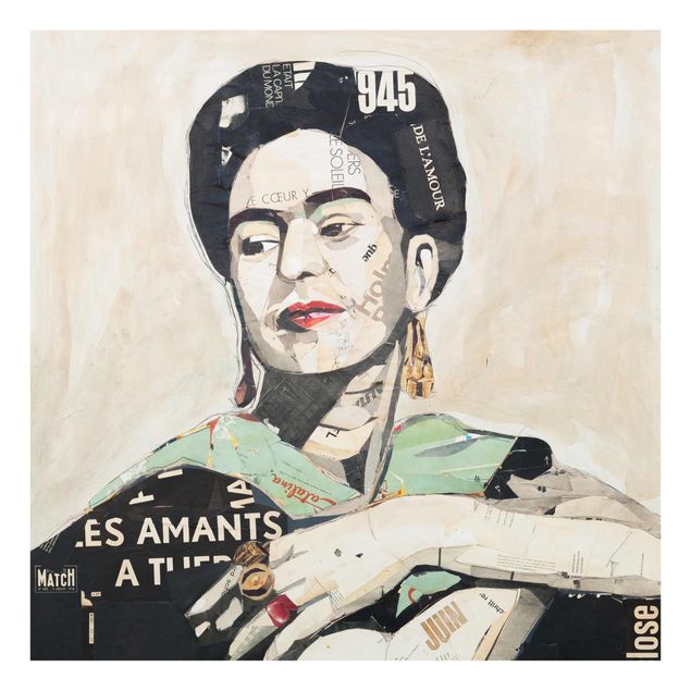 Glass print - Frida Kahlo - Collage No.4