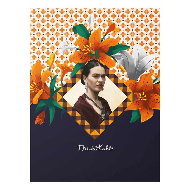 Glass print - Frida Kahlo - Lilies