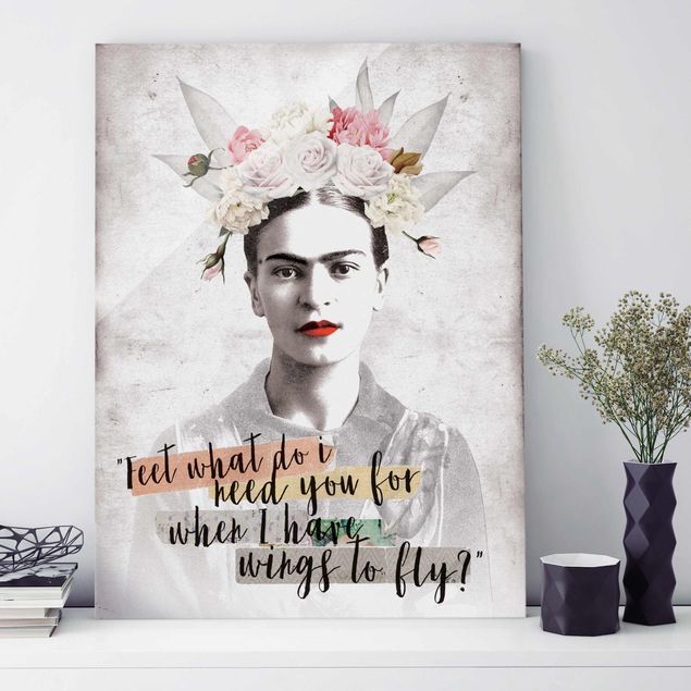 Magnettafel Glas Frida Kahlo - Quote