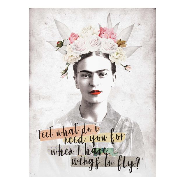 Glass print - Frida Kahlo - Quote