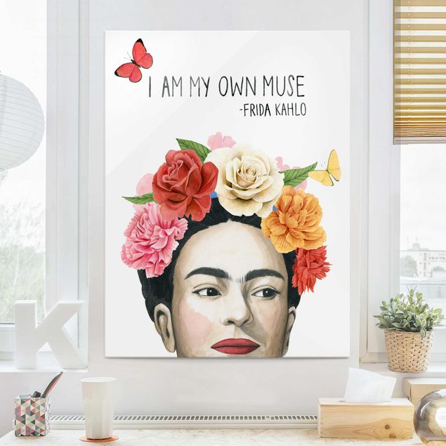Glass print - Frida's Thoughts - Muse