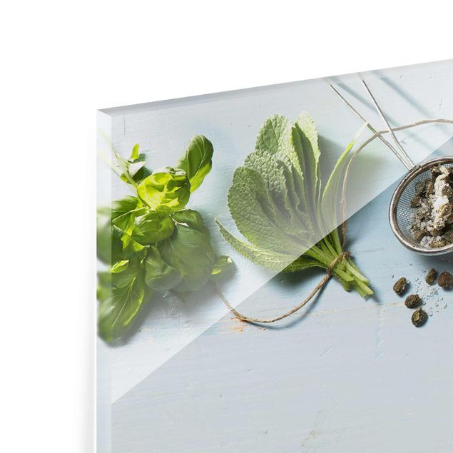 Glass print - Bundled Herbs