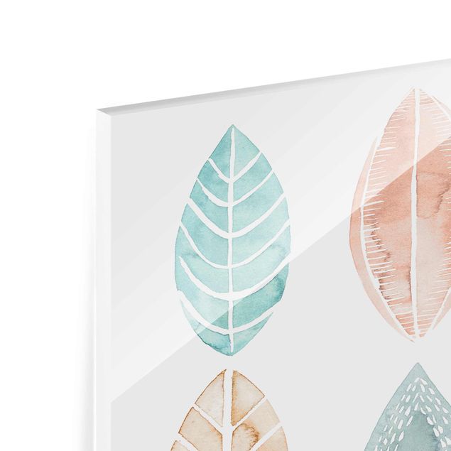Glass print - Patterned Leaves II