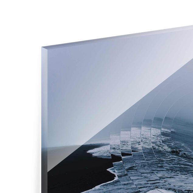 Glass print - Geometry Meets Wave