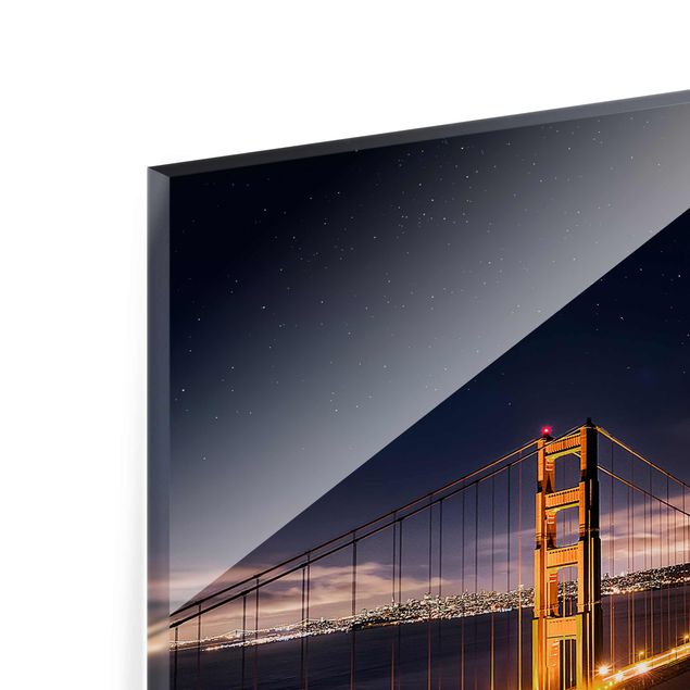 Glass print - Golden Gate To Stars