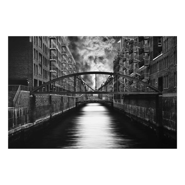 Glass print - The Other Part Of Hamburg