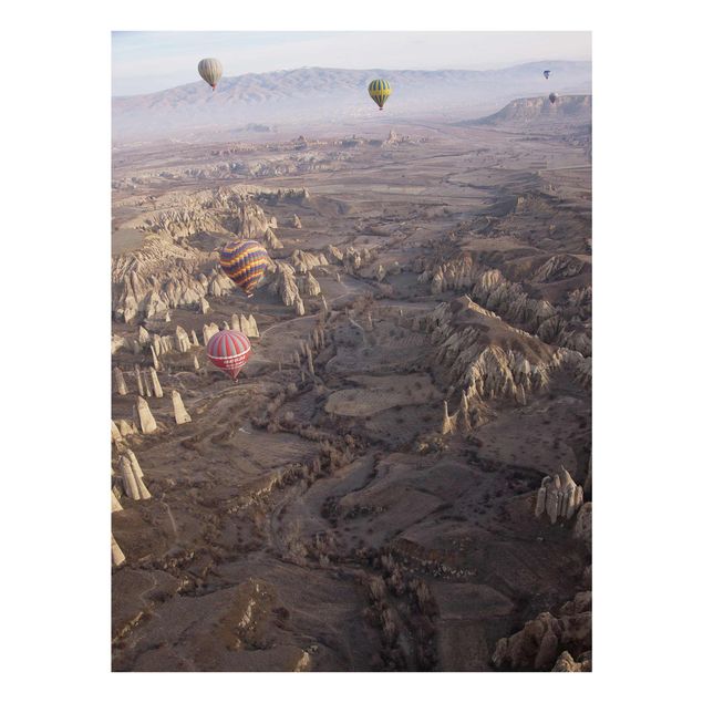 Glass print - Hot Air Balloons Over Anatolia