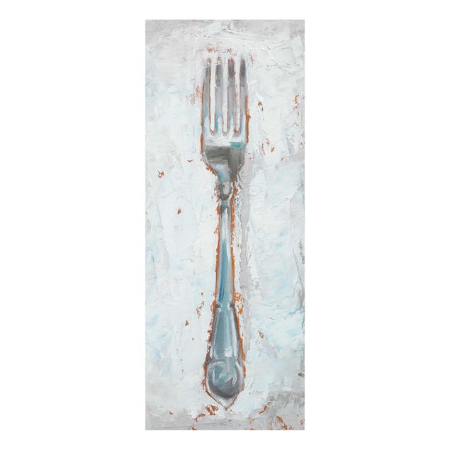 Glass print - Impressionistic Cutlery - Fork