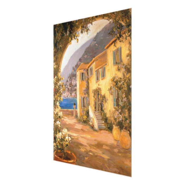 Glass print - Italian Countryside - Floral Bow