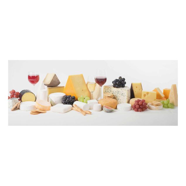 Glass print - Cheese Varieties