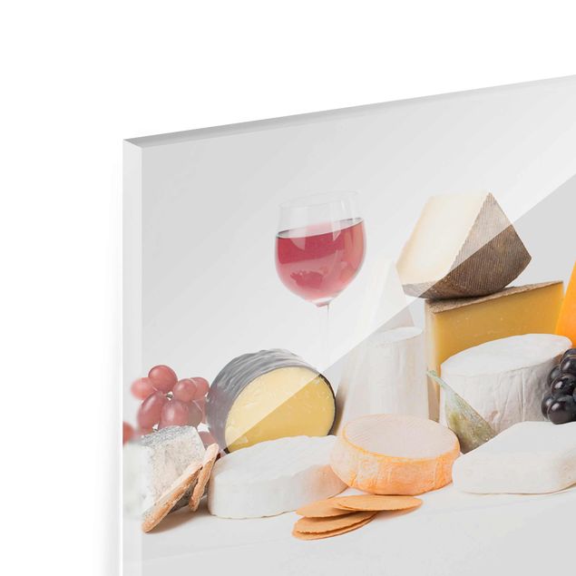 Glass print - Cheese Varieties