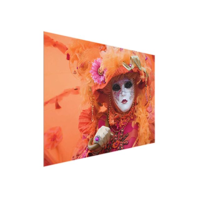 Glass print - Carnival in Orange