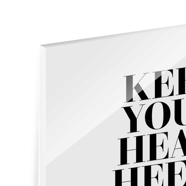 Glass print - Keep Your Head High