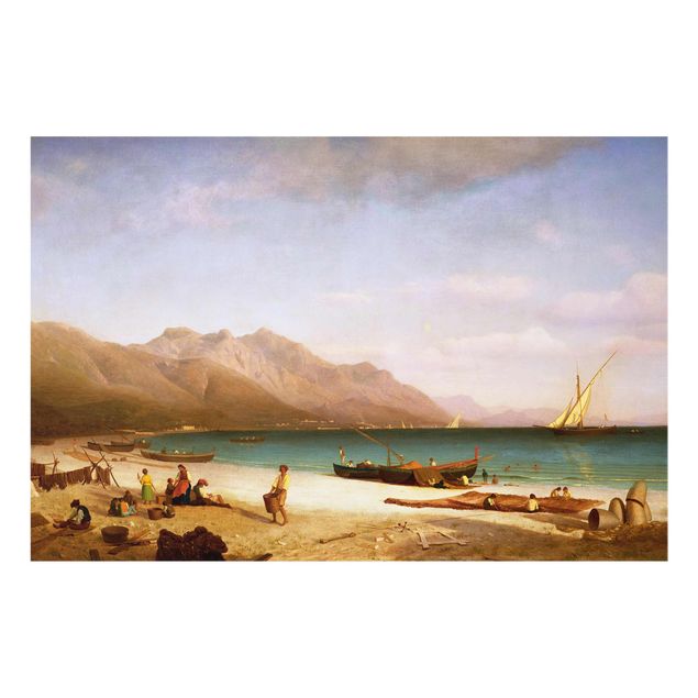 Glass print - Albert Bierstadt - Bay of Salerno