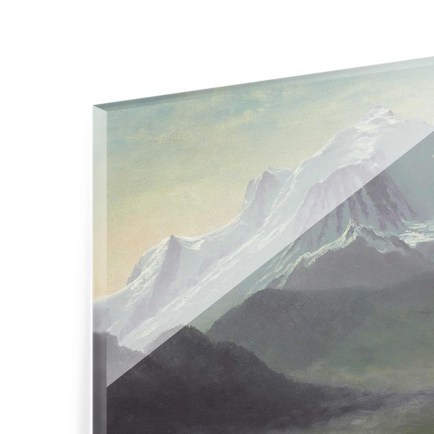 Glass print - Albert Bierstadt - Mont Blanc
