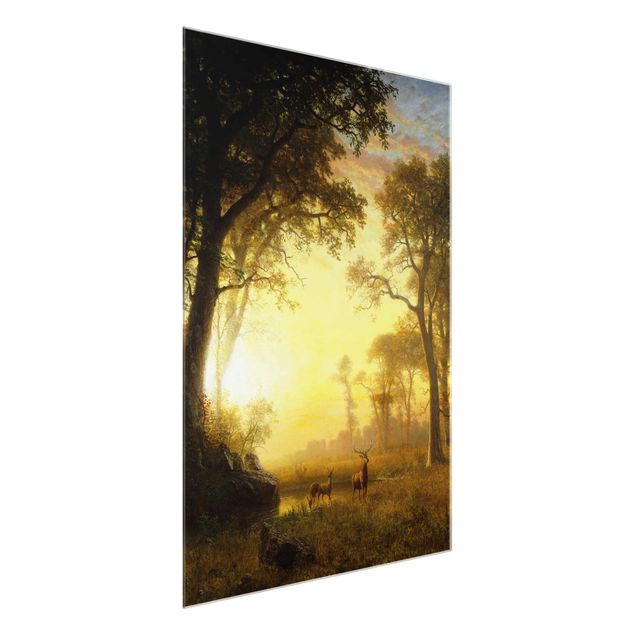 Glass print - Albert Bierstadt - Light in the Forest