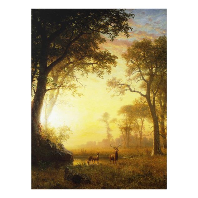 Glass print - Albert Bierstadt - Light in the Forest
