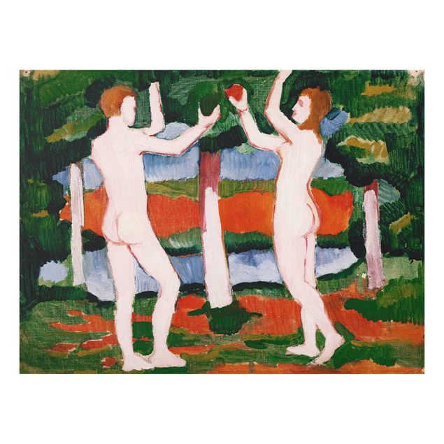 Glass print - August Macke - Adam And Eve